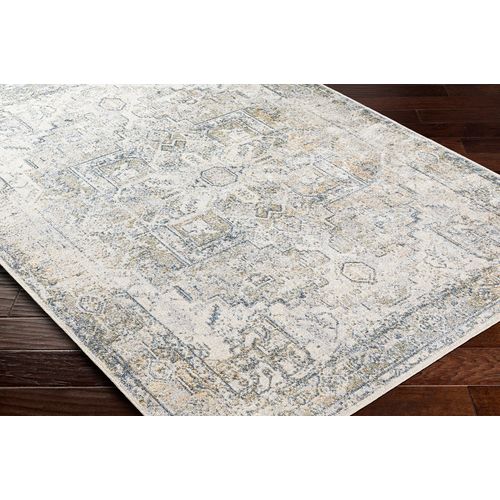 Tapis Vintage Lavable En Machine Gris/bleu 160x213 Cm Vivian
