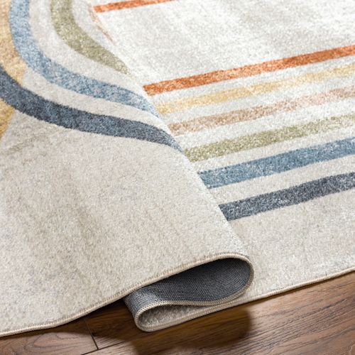 Tapis Scandinave Moderne Lavable En Machine Multicolore/beige 160x213 Cm Barbara
