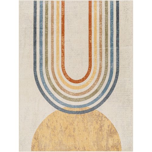 Tapis Scandinave Moderne Lavable En Machine Multicolore/beige 160x213 Cm Barbara