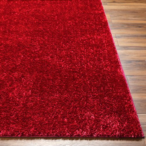 Tapis Shaggy Uni Rouge 160x213 Cm Claire