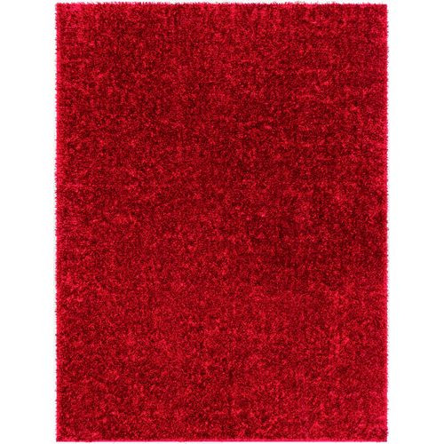 Tapis Shaggy Uni Rouge 200x275 Cm Claire