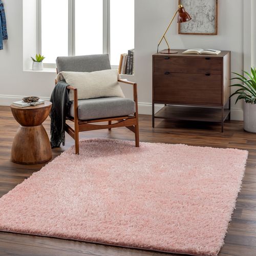 Tapis Shaggy Uni Rose Clair 200x275 Cm Soso