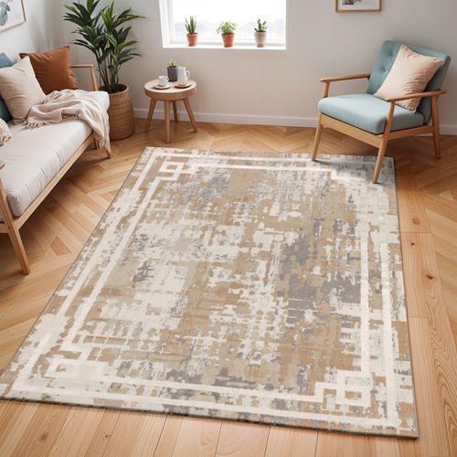 Tapis Abstrait Moderne Beige/gris 160x213 Cm Martina