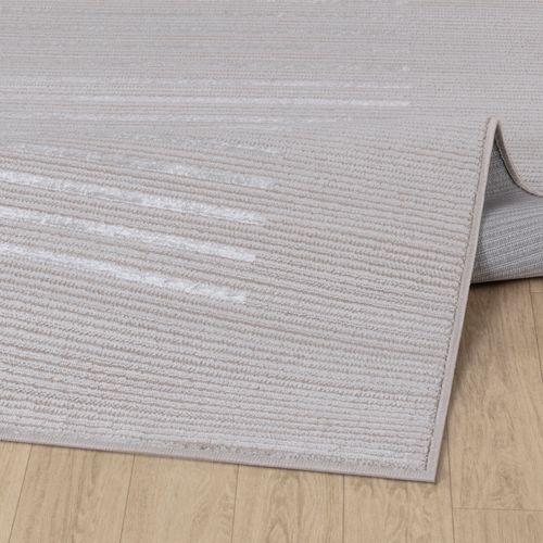 Tapis Scandinave Rayé- Beige/blanc 200x275 Cm Kaysa