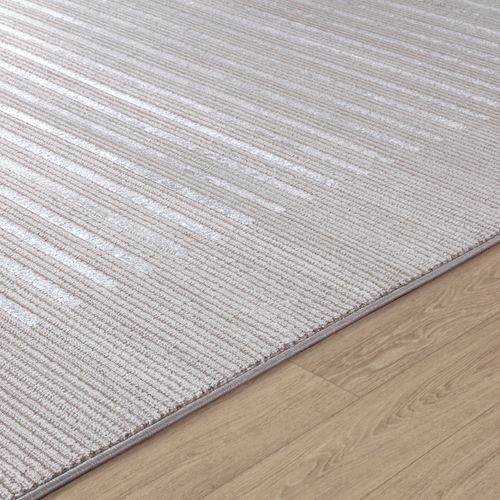 Tapis Scandinave Rayé- Beige/blanc 200x275 Cm Kaysa