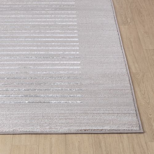 Tapis Scandinave Rayé- Beige/blanc 200x275 Cm Kaysa