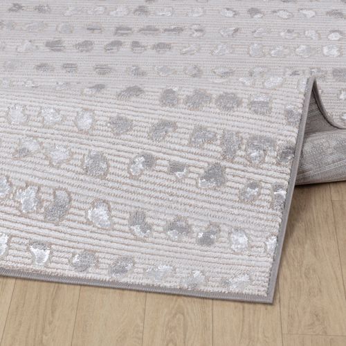 Tapis Scandinave à Pois Gris/blanc 200x275 Cm Valkiria