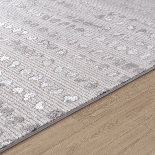 Tapis Scandinave à Pois Gris/blanc 200x275 Cm Valkiria