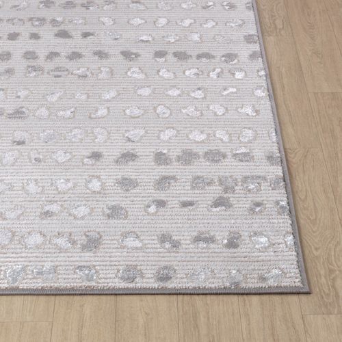 Tapis Scandinave à Pois Gris/blanc 200x275 Cm Valkiria