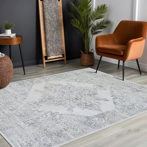 Tapis Vintage Oriental Blanc/gris 120x170 Cm Ceren