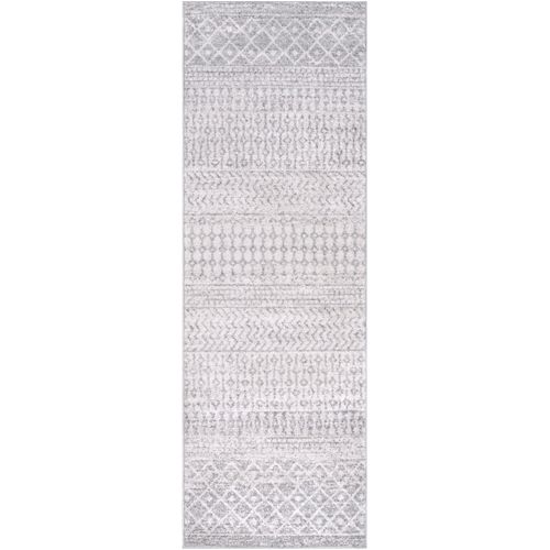 Tapis Scandinave Bohème Gris/blanc 80x150 Cm Mila
