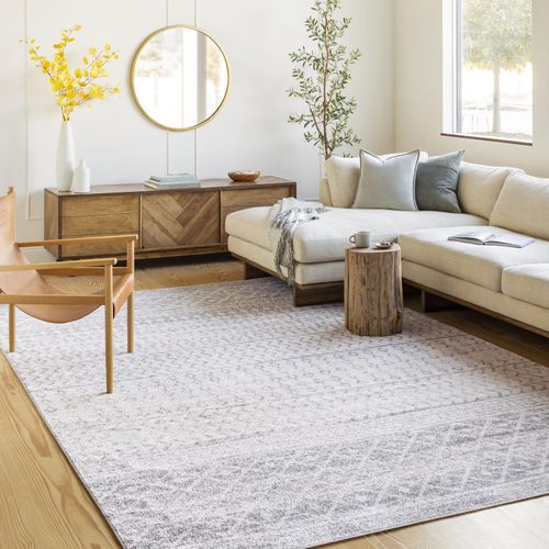 Tapis Scandinave Bohème Gris/blanc 80x150 Cm Mila