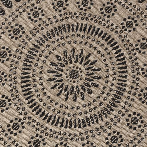 Tapis Rond Extérieur/intérieur Aspect Jute Beige/noir Ø 160 Cm Vera