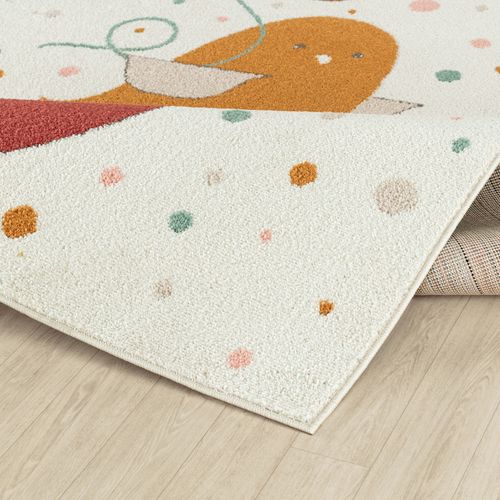 Tapis Enfant Oiseaux Jaune/bleu/marron 160x213 Cm Pioupiou