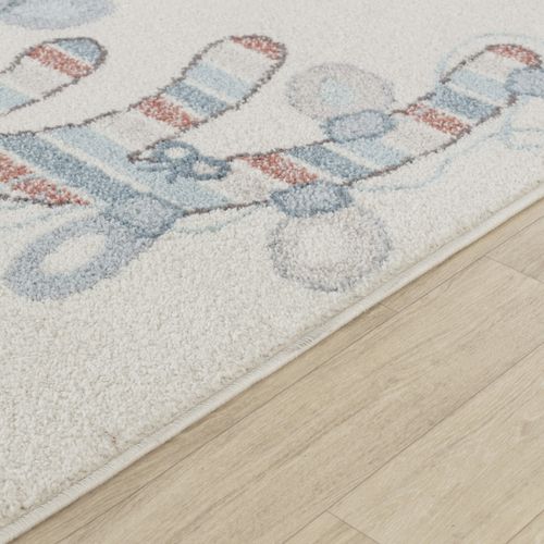 Tapis Enfant Caribou Multicolore/bleu 80x150