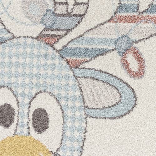 Tapis Enfant Caribou Multicolore/bleu 80x150