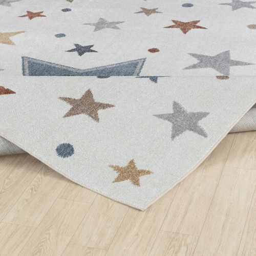Tapis Enfant Lavable En Machine Étoiles Multicolore/bleu 80x150