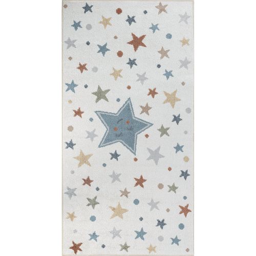 Tapis Enfant Lavable En Machine Étoiles Multicolore/bleu 80x150