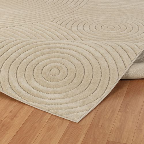 Tapis Intérieur/extérieur à Effet 3d Et Relief Beige 200x275 Cm Koana