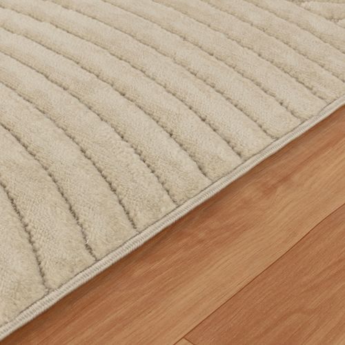 Tapis Intérieur/extérieur à Effet 3d Et Relief Beige 200x275 Cm Koana