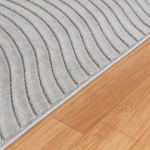 Tapis Intérieur/extérieur à Effet 3d Et Relief Gris 160x220 Cm Ayumi