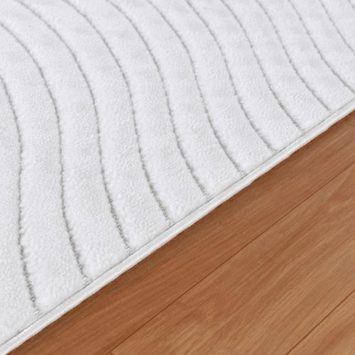Tapis Intérieur/extérieur à Effet 3d Et Relief Blanc 160x220 Cm Ayumi
