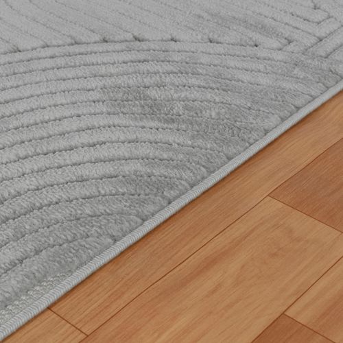 Tapis Intérieur/extérieur à Effet 3d Et Relief Gris 160x220 Cm Reyko