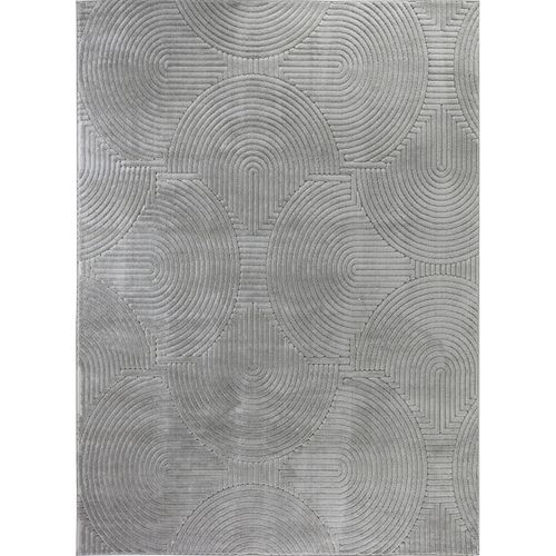 Tapis Intérieur/extérieur à Effet 3d Et Relief Gris 160x220 Cm Reyko