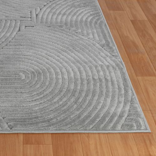 Tapis Intérieur/extérieur à Effet 3d Et Relief Gris 200x275 Cm Reyko