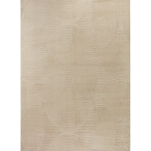 Tapis Intérieur/extérieur à Effet 3d Et Relief Beige 200x275 Cm Reyko