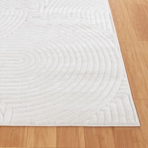 Tapis Intérieur/extérieur à Effet 3d Et Relief Blanc 200x275 Cm Reyko