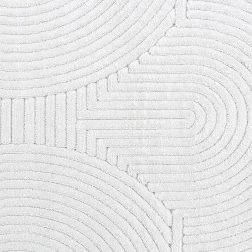 Tapis Intérieur/extérieur à Effet 3d Et Relief Blanc 200x275 Cm Reyko