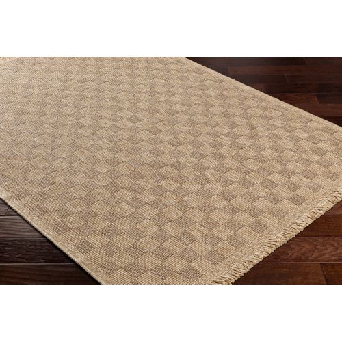 Tapis D'extérieur/intérieur à Carreaux Aspect Jute Beige 200x275 Cm Tori