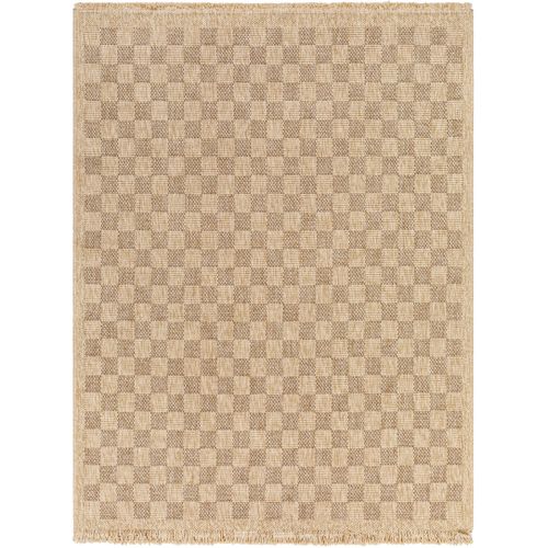 Tapis D'extérieur/intérieur à Carreaux Aspect Jute Beige 200x275 Cm Tori