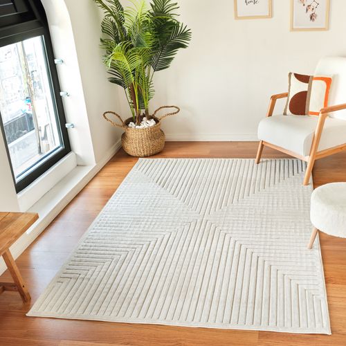 Tapis D'intérieur/extérieur Scandinave Moderne Blanc 160x220
