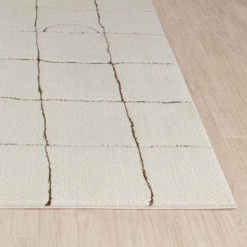 Tapis Scandinave Moderne Ivoire/terracotta 200x275 Cm Hope