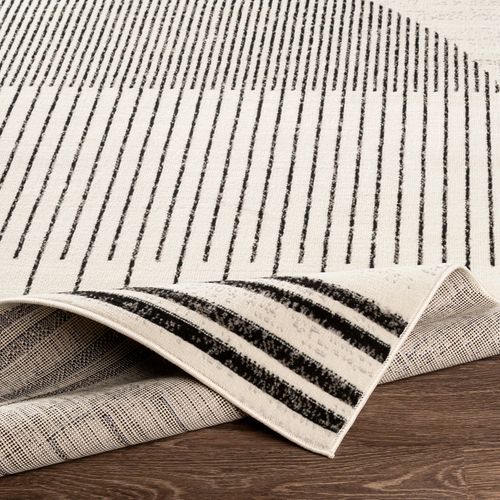 Tapis Scandinave Moderne Blanc/noir 140x200 Cm Enso