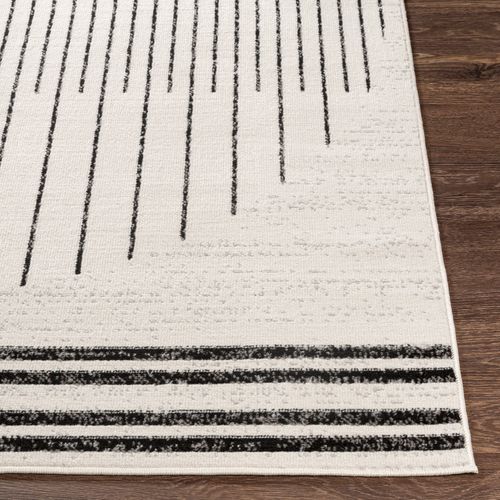 Tapis Scandinave Moderne Blanc/noir 140x200 Cm Enso