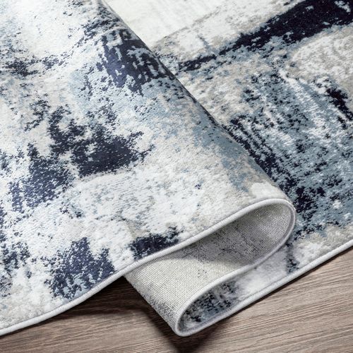 Tapis Abstrait Moderne Bleu/blanc/gris 140x200 Cm Giulia