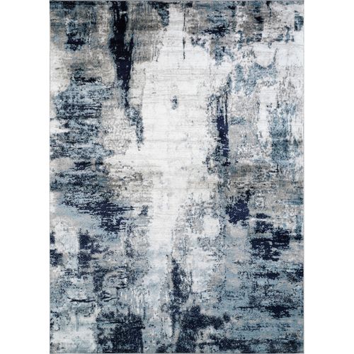 Tapis Abstrait Moderne Bleu/blanc/gris 140x200 Cm Giulia