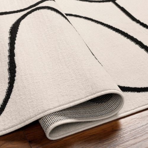 Tapis Scandinave Bohème Blanc/noir 80x150 Cm Lylou