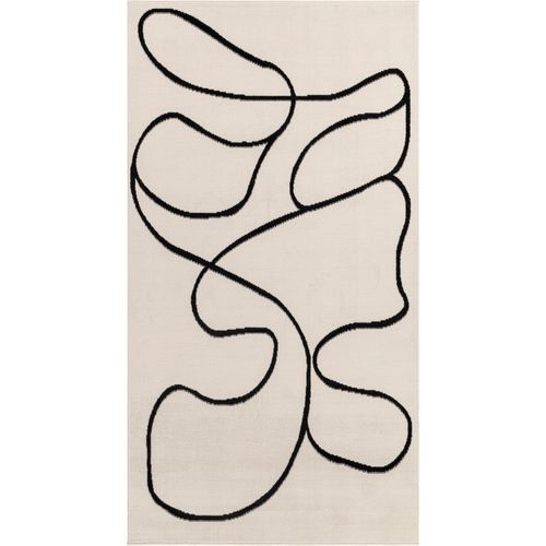 Tapis Scandinave Bohème Blanc/noir 80x150 Cm Lylou