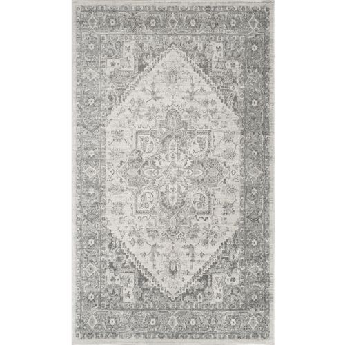 Tapis Vintage Oriental Gris/blanc 80x150 Cm Farah