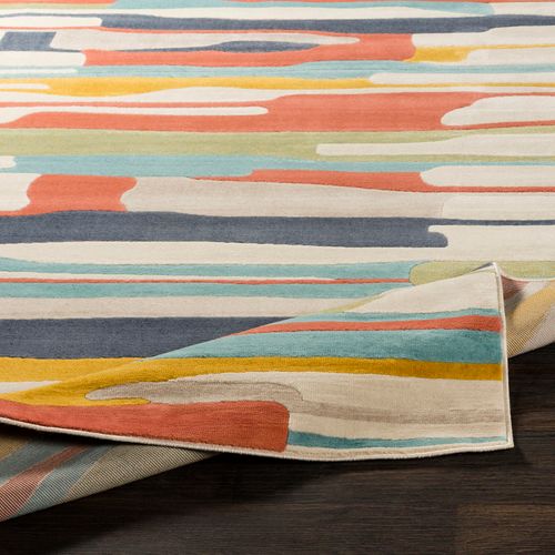 Tapis Scandinave Moderne Multicolore/orange 200x275 Cm Anais