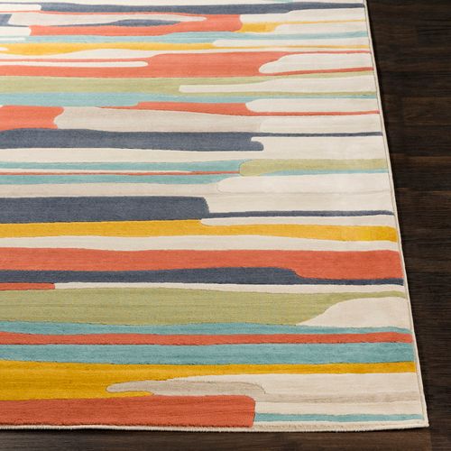 Tapis Scandinave Moderne Multicolore/orange 200x275 Cm Anais