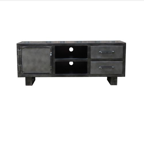 Meuble TV Métal Noir Jodhpur 150 Cm
