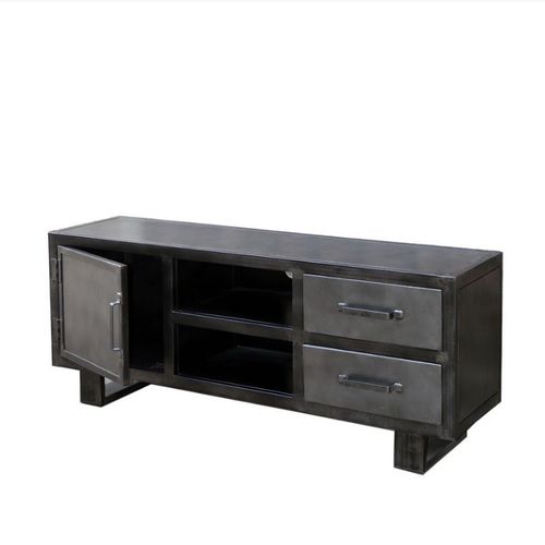 Meuble TV Métal Noir Jodhpur 150 Cm