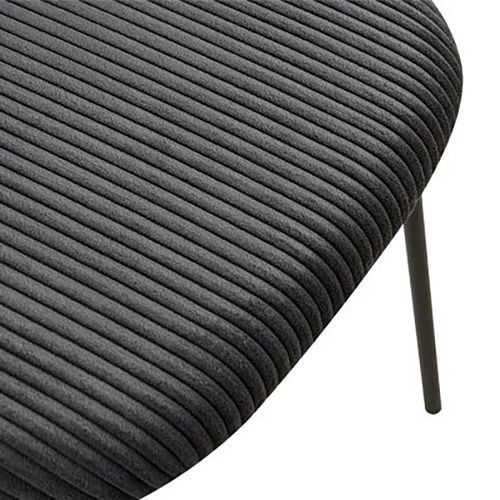 Tabouret De Bar Style Écolier Velours Côtelé Gris