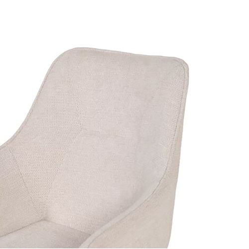 Chaise Pivotante 360° Blanc Pieds Métal