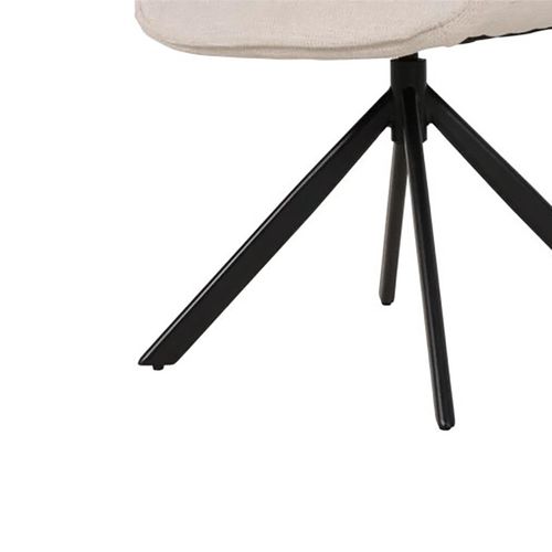 Chaise Pivotante 360° Blanc Pieds Métal
